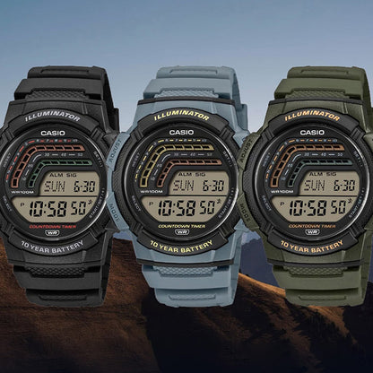 CASIO SPORT modelis ILLUMINATOR - 10 YEARS BATTERY - GREEN