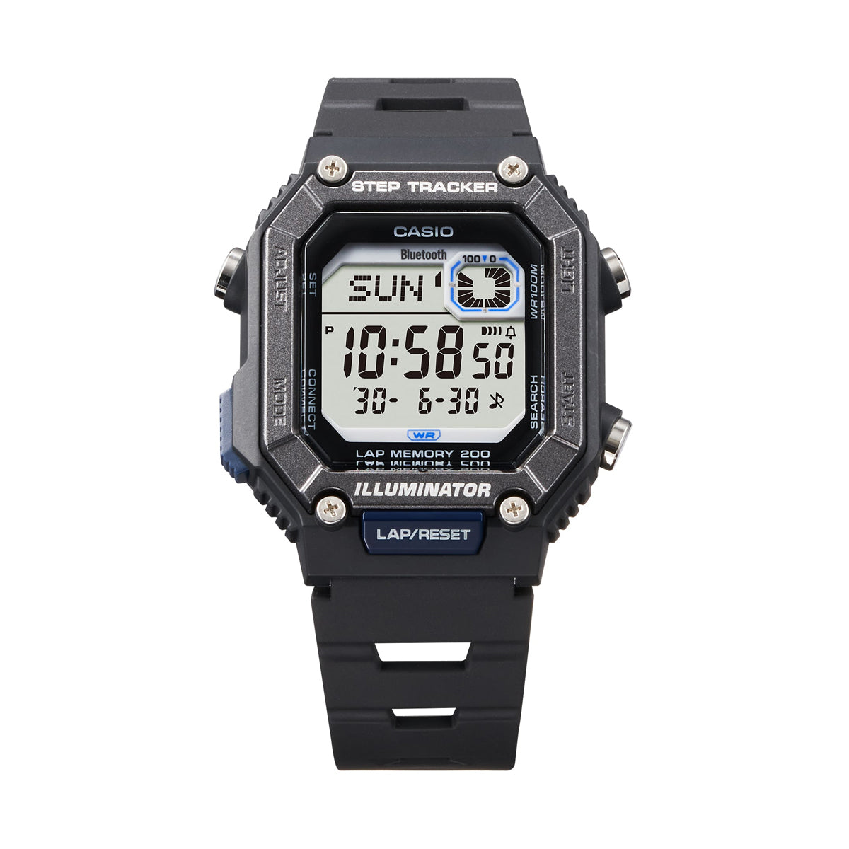 CASIO COLLECTION modelis STEP TRACKER LAP 200 - BLACK