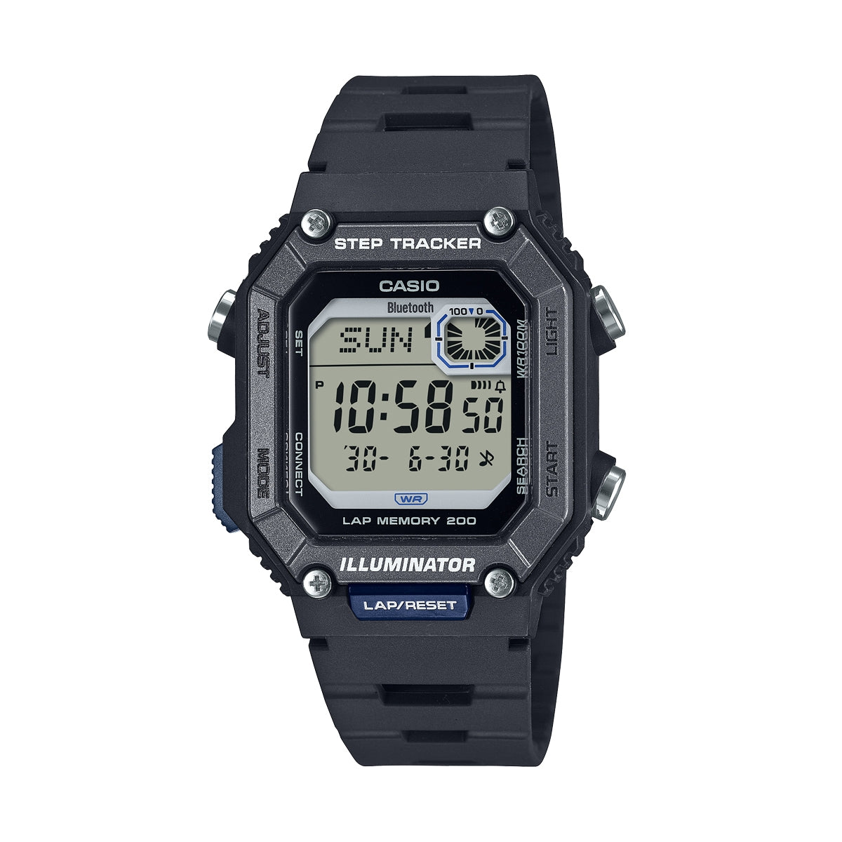 CASIO COLLECTION modelis STEP TRACKER LAP 200 - BLACK